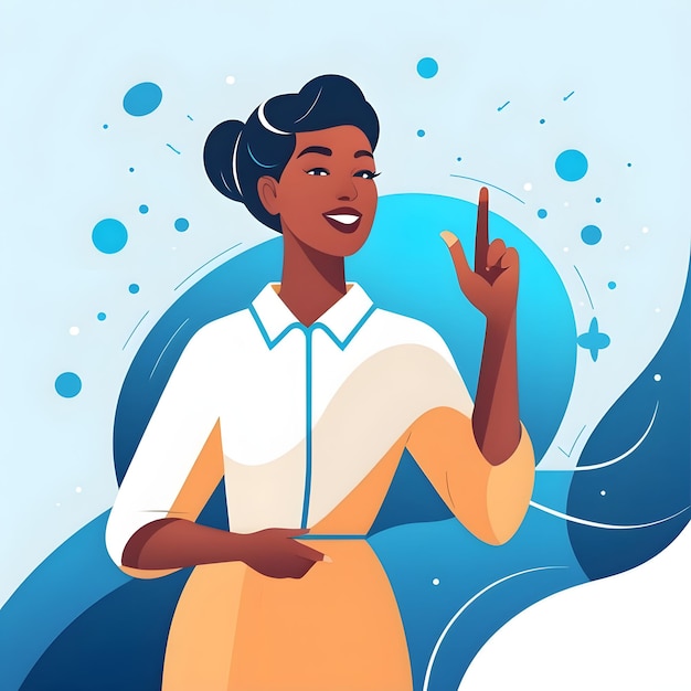 flat vector illustration of a person encouraging