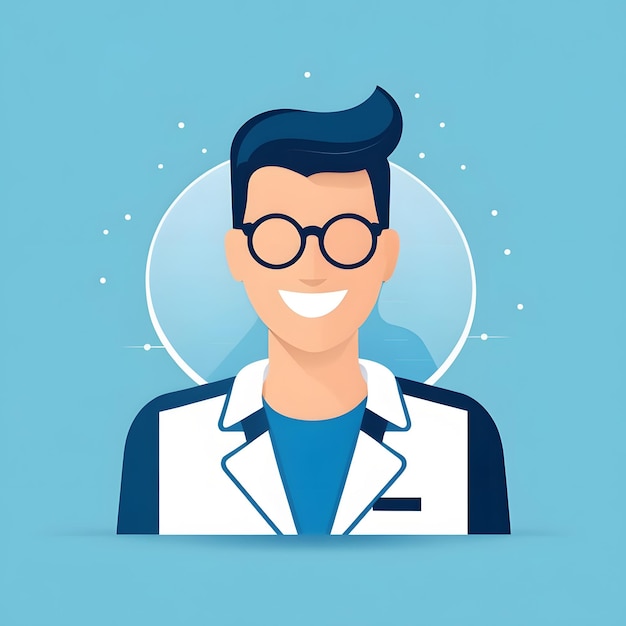 Photo flat vector illustration of a person encouraging