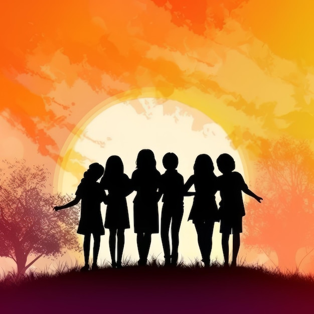 flat vector illustration of women