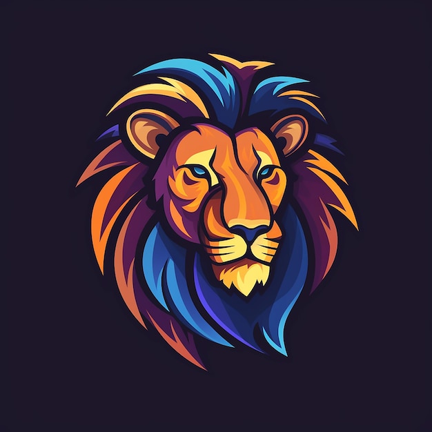 Векторный логотип Flat Lion Color