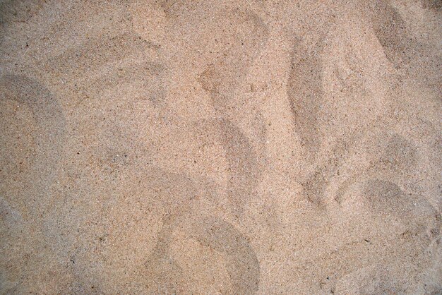 Фото Плоский вид на поверхность чистого желтого песка, покрывающую приморский пляж песчаная текстура