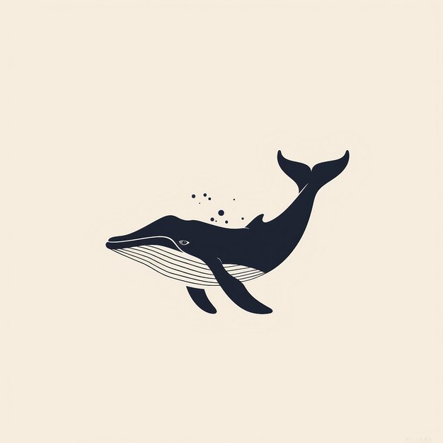 Flat Whale Logo