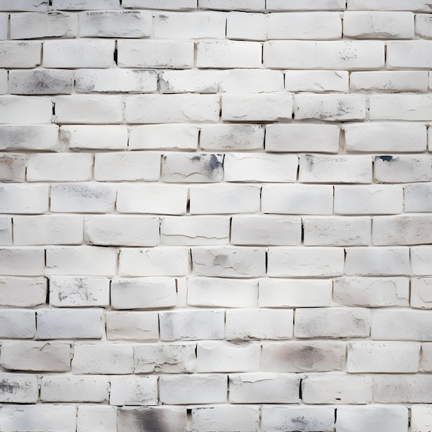 Flat White Brick Wall Background