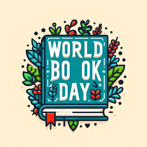 Flat world book day lettering