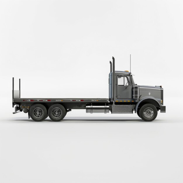 Flatbed truck isolated