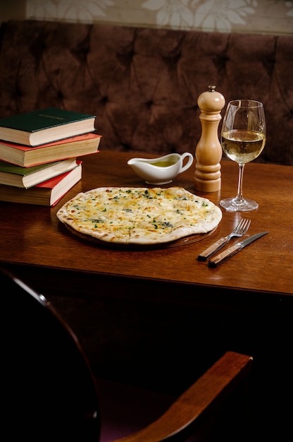 Flatbread with greens and herbs