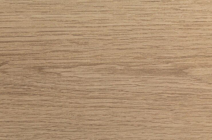 Flatlay van bas-hout laminaat vloerbedekking van vlas kleur
