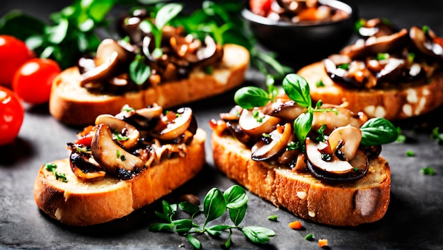 Flavor Fusion Savory Mushroom Bruschetta