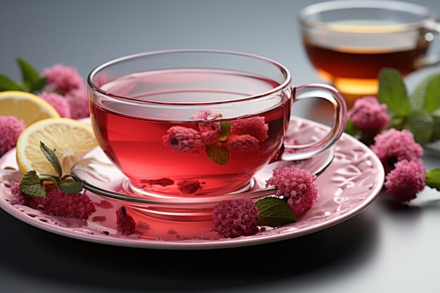 Flavored Tea on white background