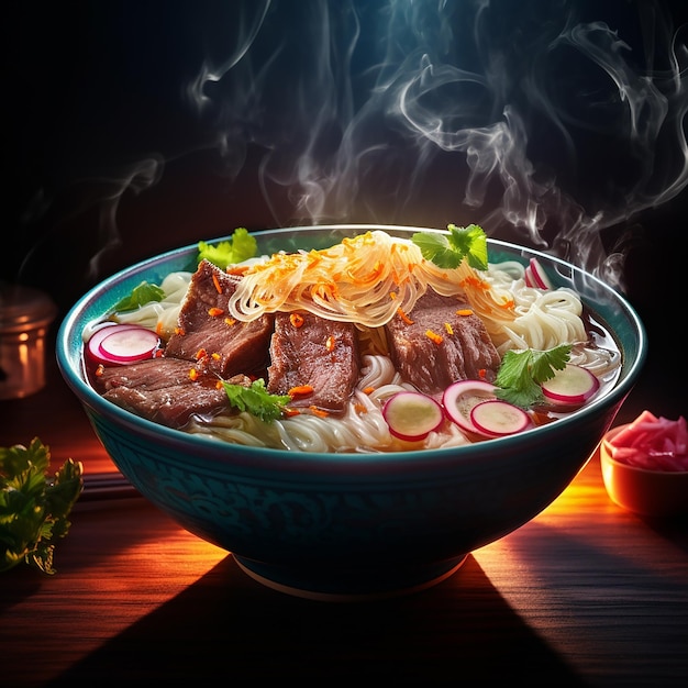 Flavorful Beef Noodles in a Bowl