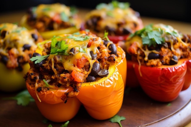 Flavorful Chicken Tinga Stuffed Bell Peppers