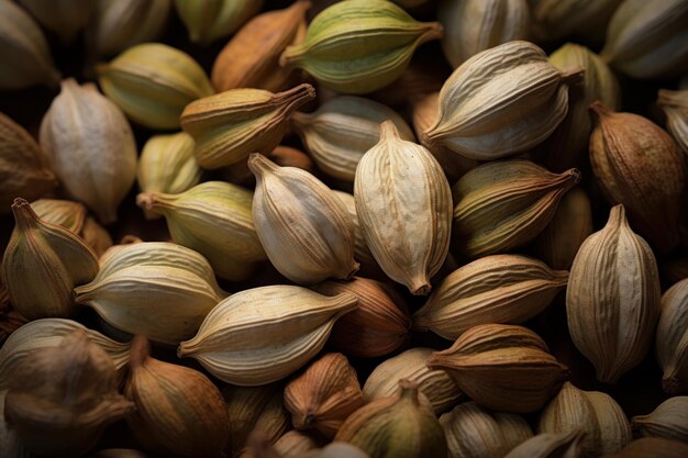 Ароматные сухие семена кардамона Органические специи Генерировать Ai