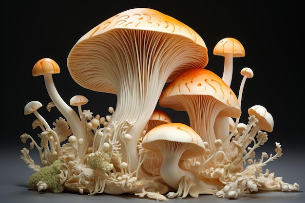 Flavorful Edible nature mushrooms Autumn natural harvest Generate Ai