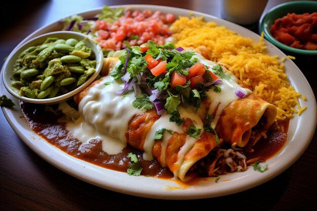 Photo flavorful enchilada sampler