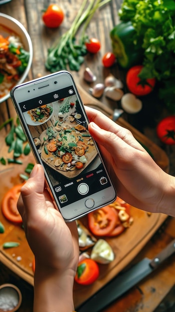 Photo flavorful frames foodcontentcreator visual feast via smartphone