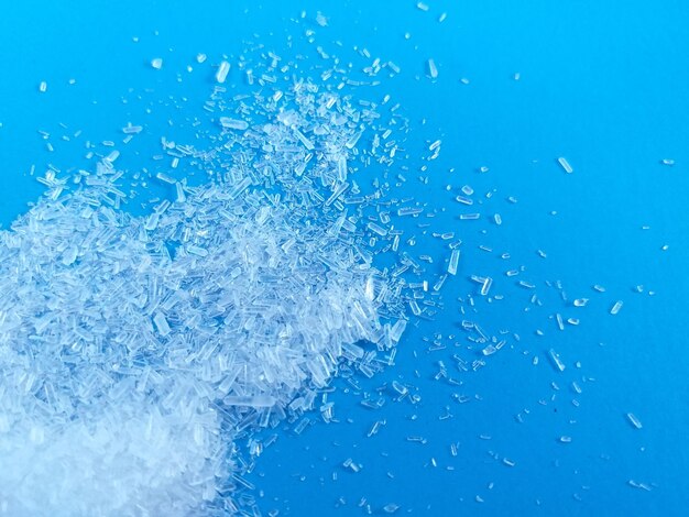 Photo flavoring powder and blue background