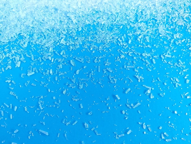 Flavoring powder and blue background