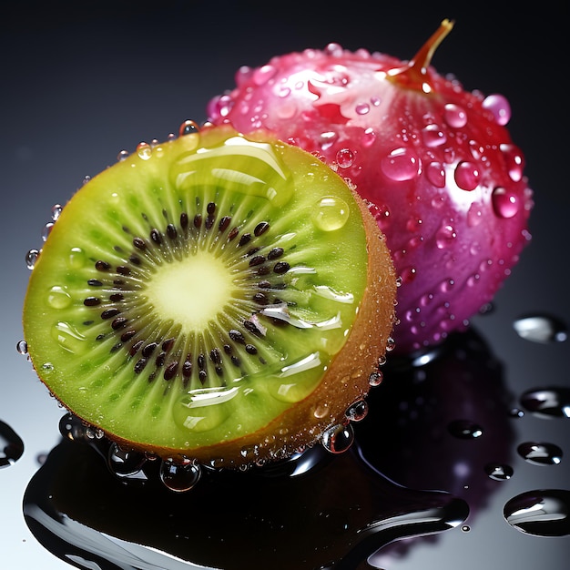 Photo flavors of future futuristic fruit collection a fusion of innovation and nature