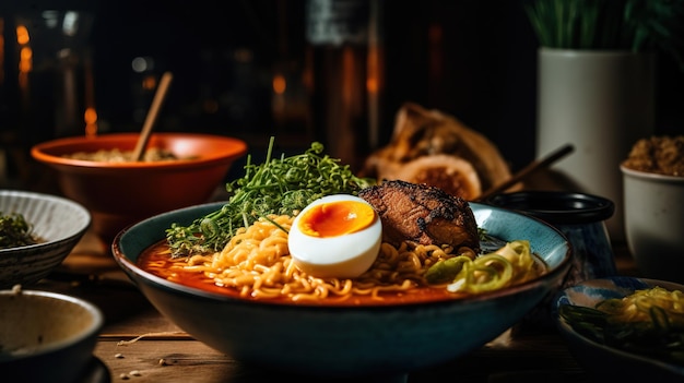 Flavors Unleashed Bright and Vibrant Colors of Authentic Ramen Japanese Cuisine