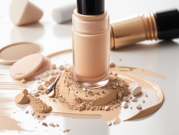 Premium Photo  Flawless Canvas Liquid Foundations Makeup Brush 