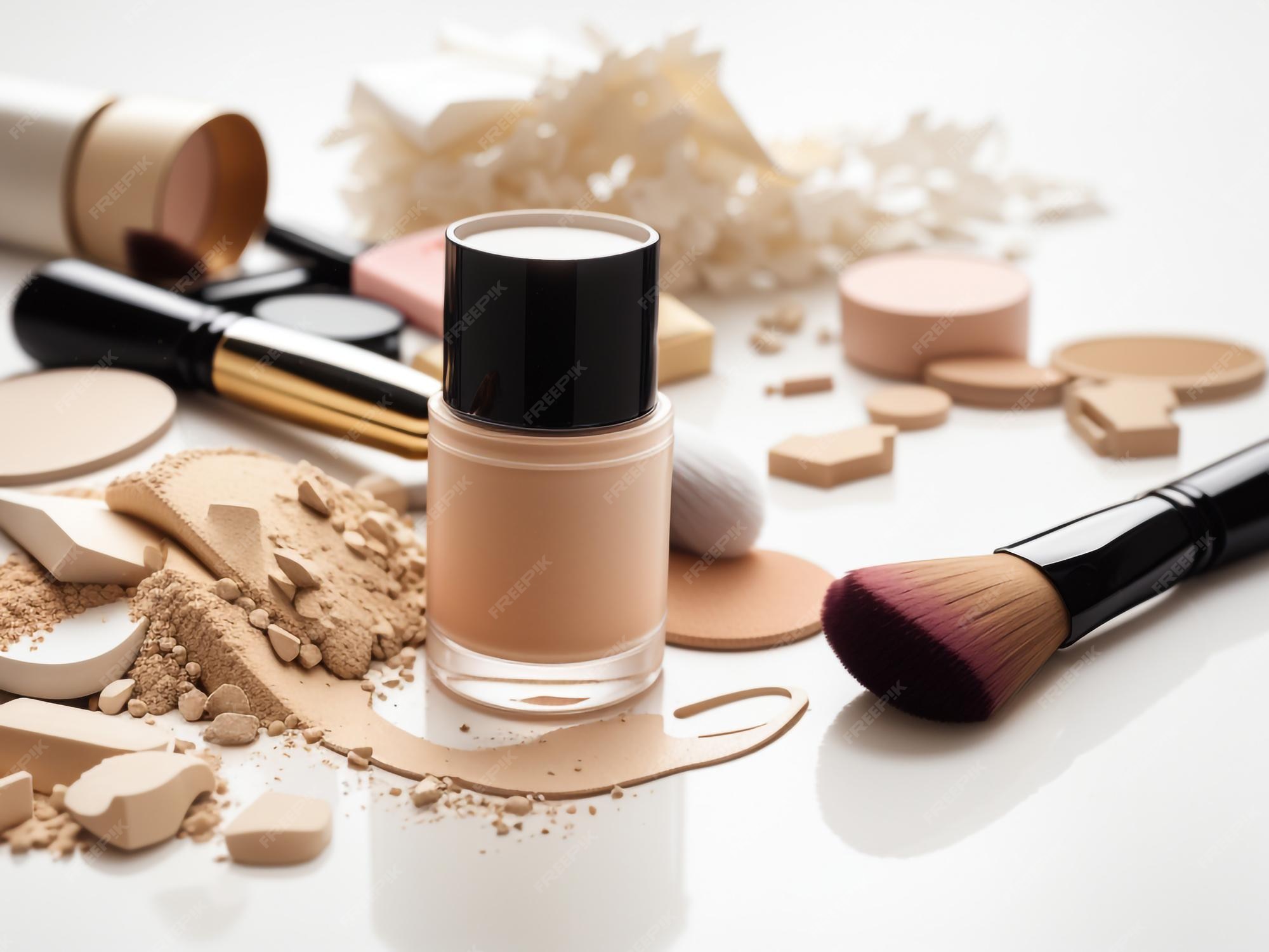 Premium Photo  Flawless Canvas Liquid Foundations Makeup Brush 