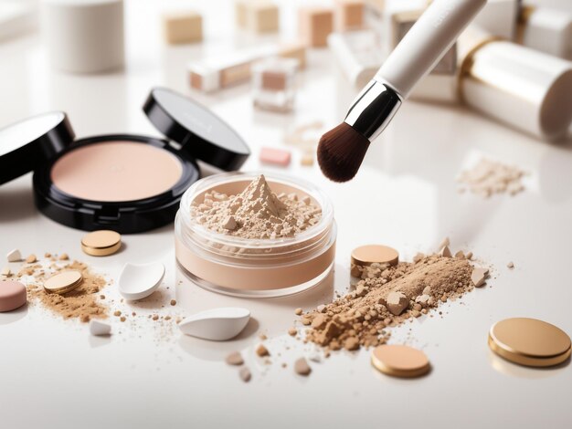 Premium Photo  Flawless Canvas Liquid Foundations Makeup Brush 