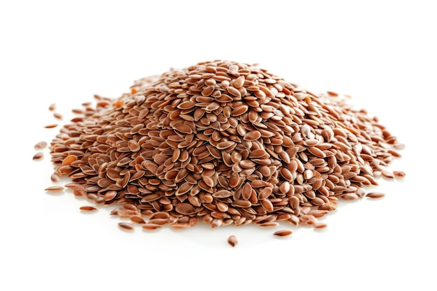 Flax seeds heap isolated on white Flax seeds heap isolated on white