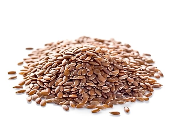 Photo flax seeds isolated on white background