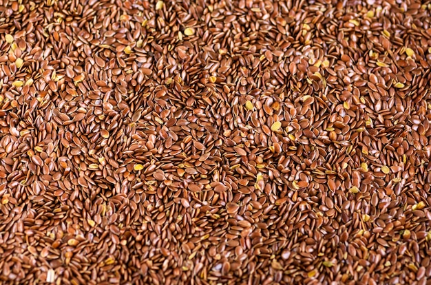 Flax seeds, top view, full frame