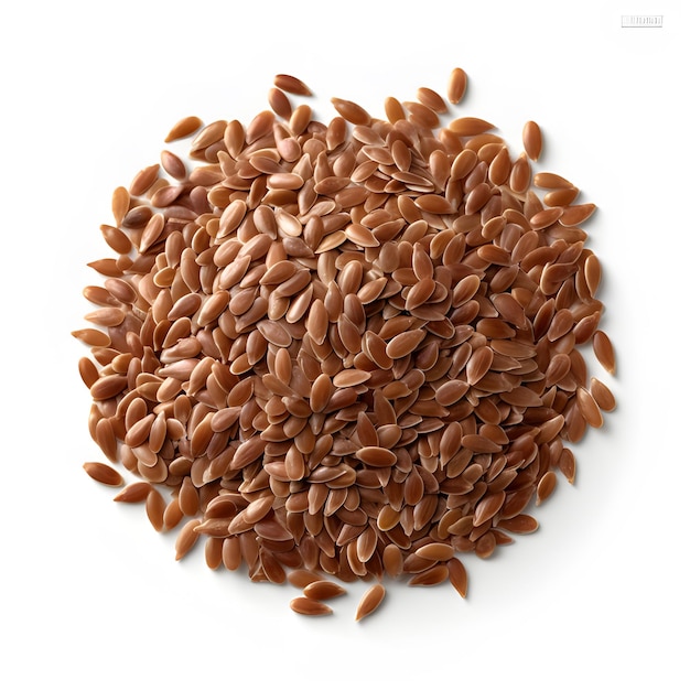 Flaxseed isolated on white background Generative AI