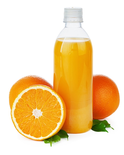 Fles vers geïsoleerd jus d'orange