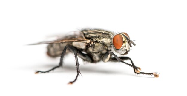 Photo flesh fly sarcophagidae isolated on white