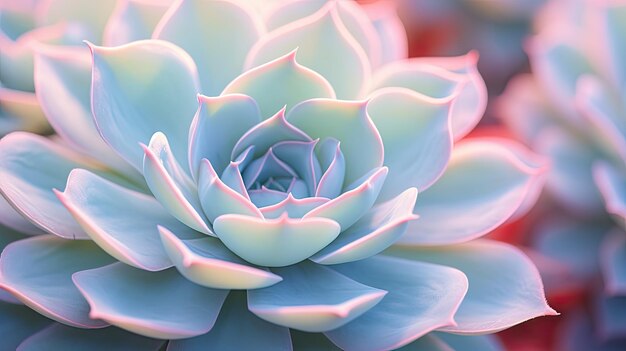 Photo fleshy pastel succulent