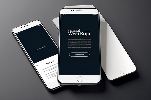 柔軟なデバイスモックアップショートケースアプリまたは空白の UI デザイン