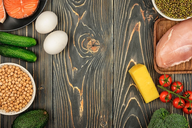 写真 準菜食主義の野菜と肉