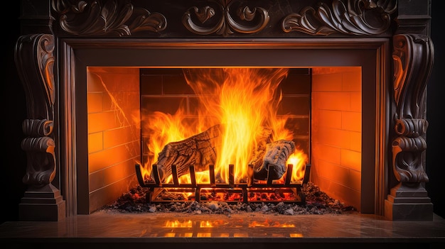 Flicker fireplace flame