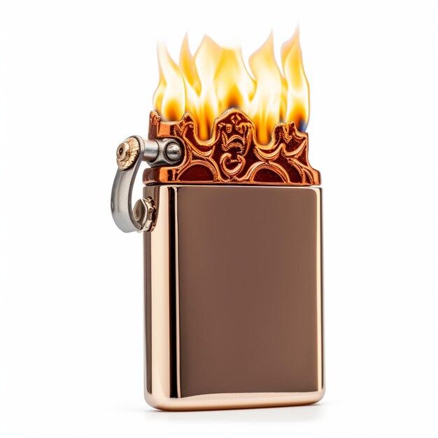 The flickering flame of lighter