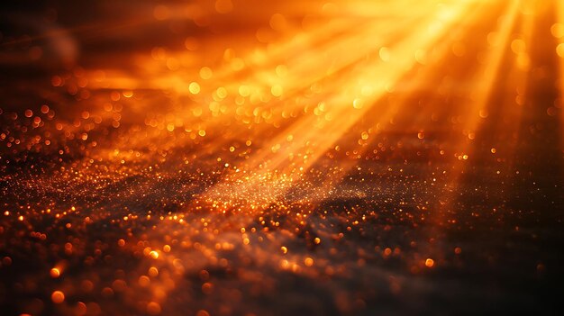 Photo flickering light rays with soft light and orange warm color texture effect y2k collage background