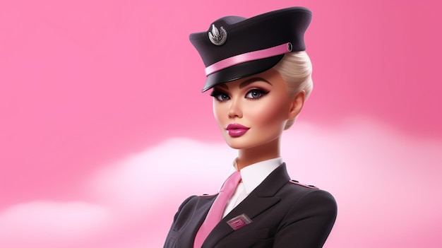 Flight attendant doll