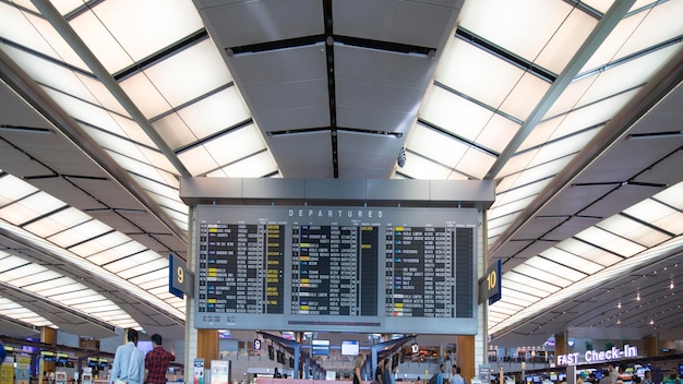 Flight schedule information of Changi Airport