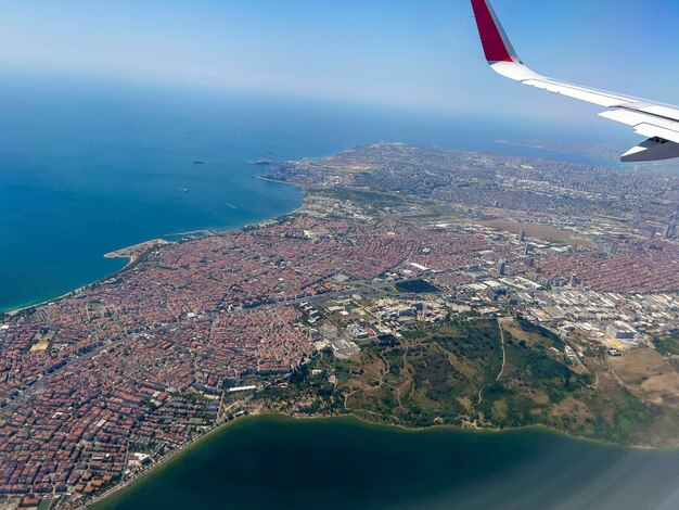 The flight over southern Italy