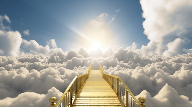 A flight of stairs in the sky