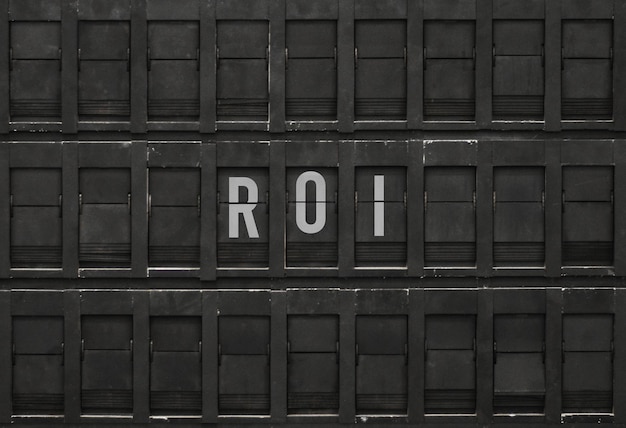 Flip board with text ROI