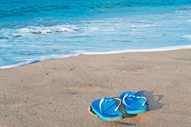 Flip flops on the foreshore