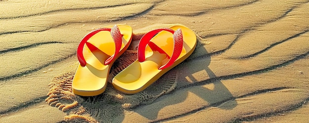 Flip Flops in the Sand Capturing the Essence of Summer Leisure