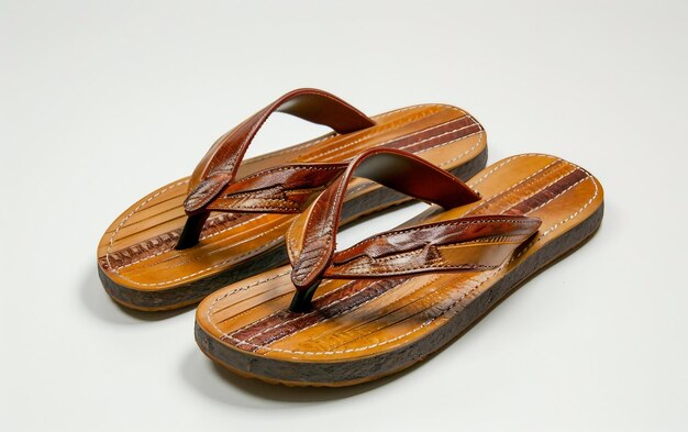 Flip flops van bruin rubber