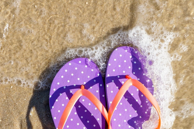 Foto flipflop op het strand