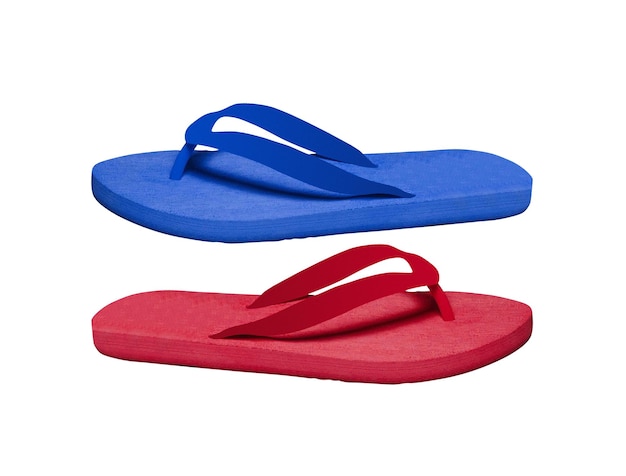 Photo flipflops on a white background