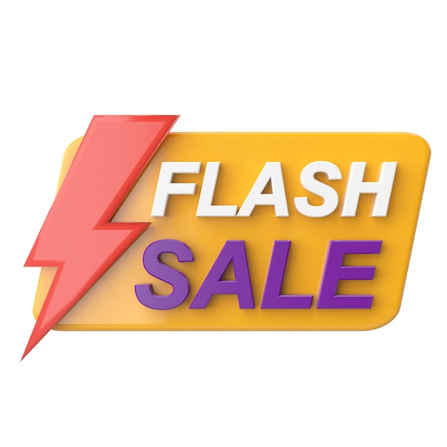 Flitsverkoop Verkoop banner decoratie 3D illustratie