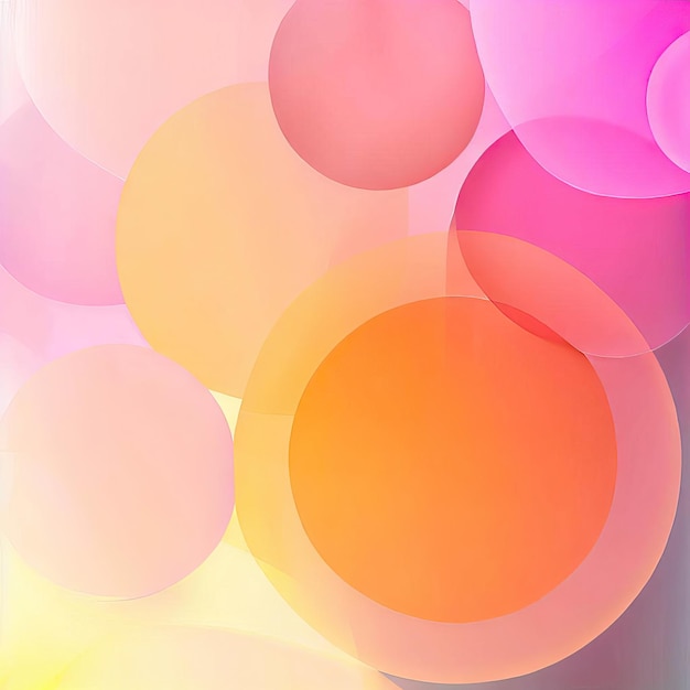 Floating abstract lights Abstract bokeh with big circle colorful background Generative AI